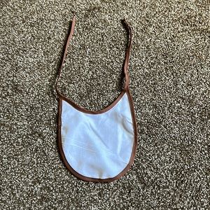 NWOT baby bib white and brown